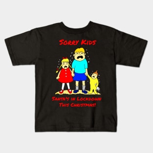 Santa's in Lockdown Kids Cartoon Christmas Kids T-Shirt